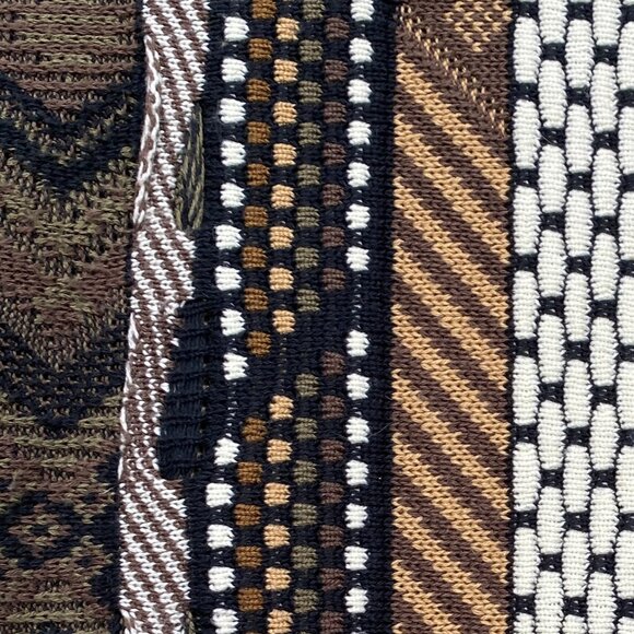 Vintage Protege Collection Stripe Coogi Style Sweater Brown 90s 3D Funky Knit-XL - Picture 6 of 14